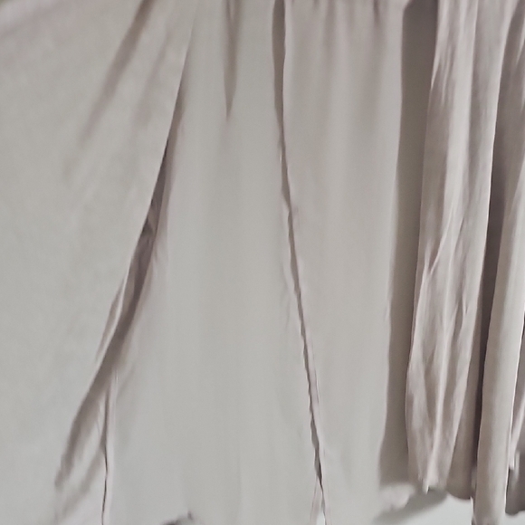 Ambiance Open-Front Draped Cardigan in Light Taupe - Picture 5 of 9